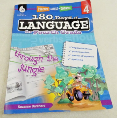 180 Days Language for Fourth Grade Practice Assess Diagnose 4 Book+CD S Barchers