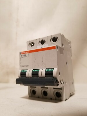 Merlin Gerin B16A cat no. 24148, Multi 9, C60, 16A, 3 pole, 480Y/277VAC