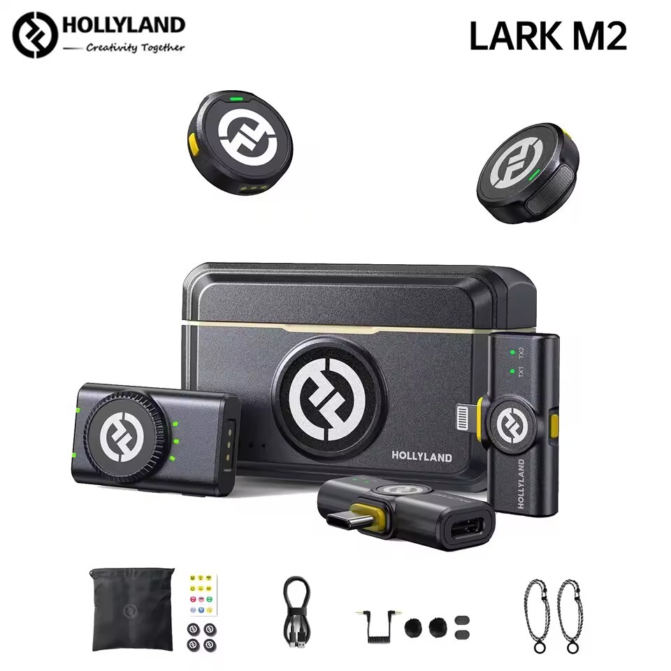 HOLLYLAND LARK M2 カメラ用 Amazon.com: Hollyland Lark M2 Wireless Lavalier Microphone