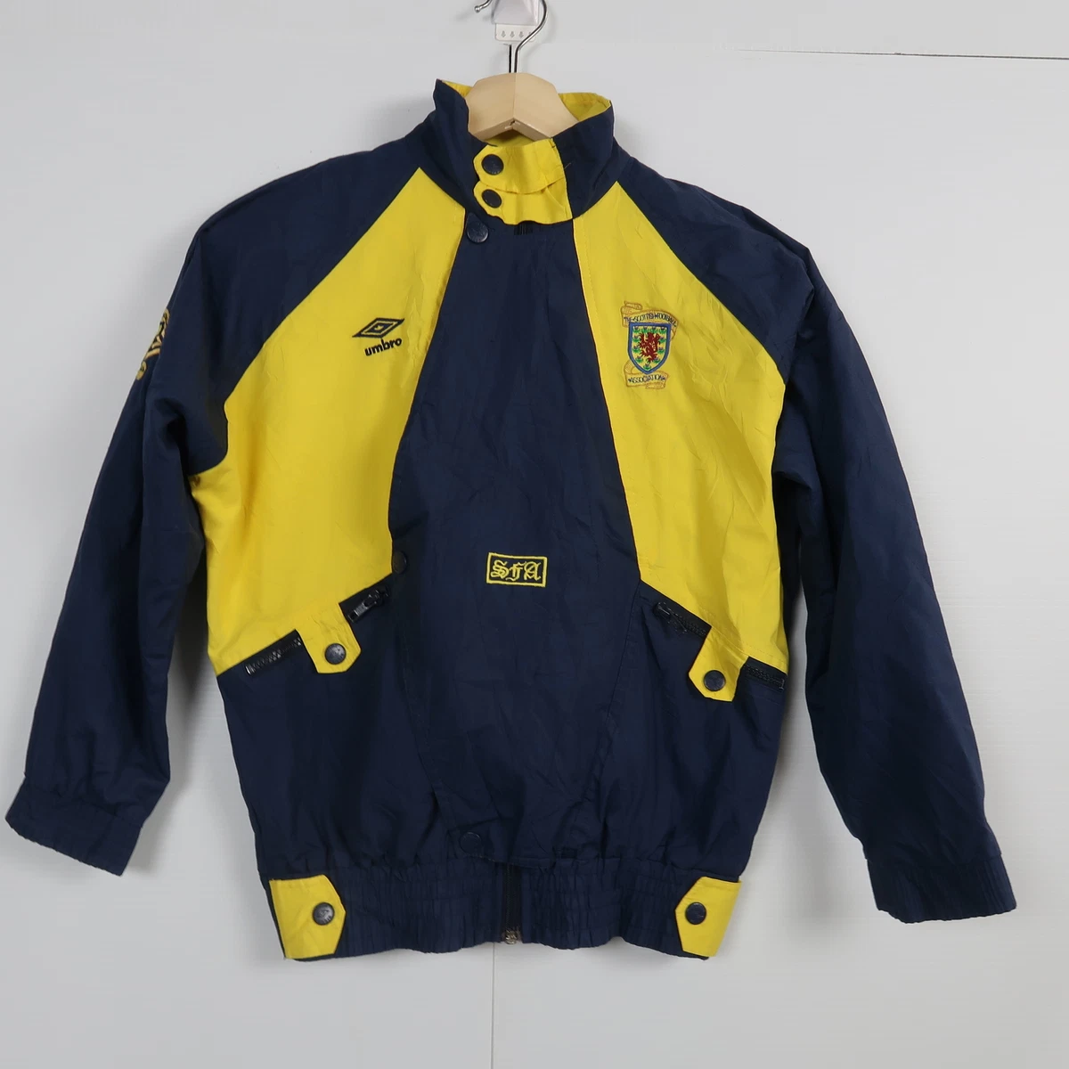 VINTAGE 90s Umbro Scotland Football Team Jacket Size S Zip-Up