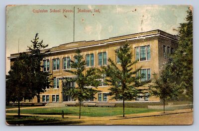J91/ Madison Indiana Postcard c1910 Eggleston School House  369