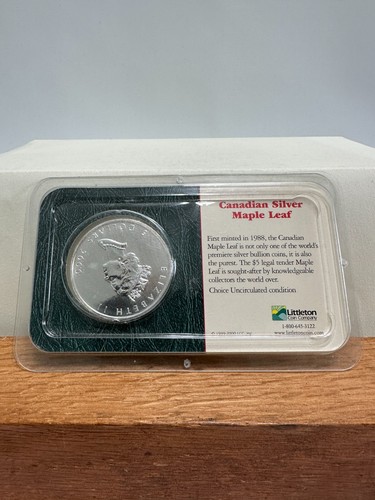 Canada Maple Leaf Year 2000, .9999 Silver Coin, 1 ozt.