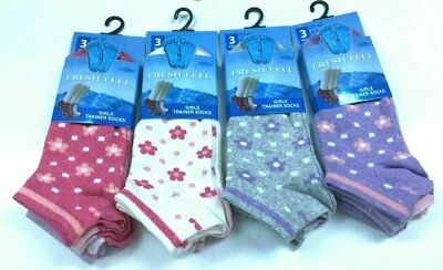 Mädchen Kinder Sneaker Socken Run Walk Gym Knöchel Sportsocken alle Größen Paket
