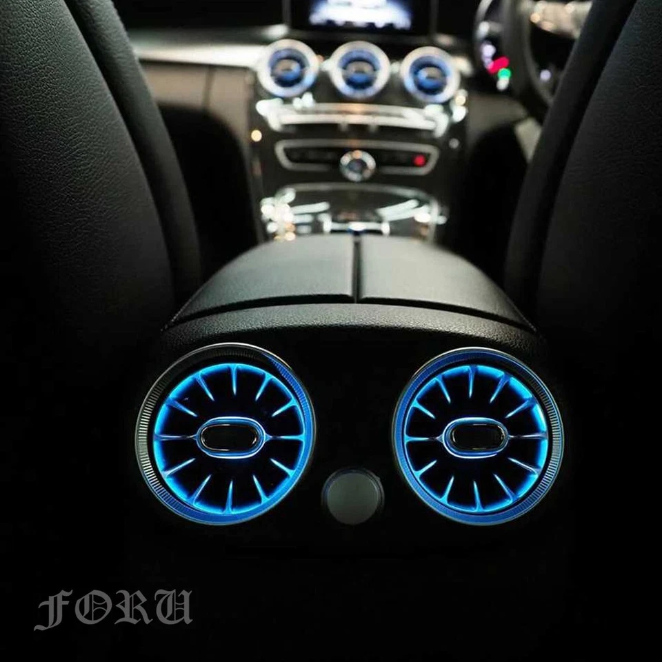 64 Colors Fits For Benz C W205 / x253 GLC COUPE AC Air Vent LED Ambient Light⭐ - Image 3 of 4