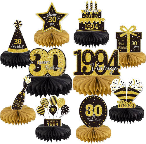 10PCS 30Th Birthday Decorations Centerpieces for Table Decorations, 2024 Vintage