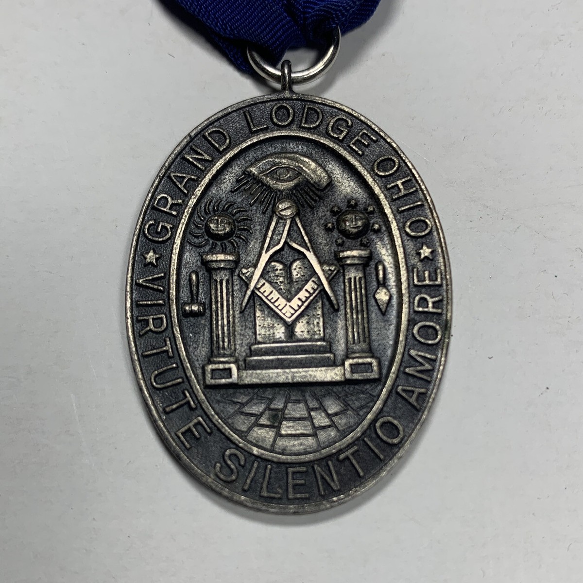 Grand Lodge Ohio Veteran 50 Years Of Service Freemason Pin Ribbon