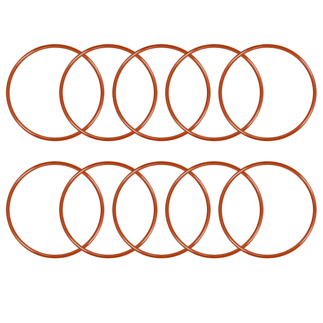 Silicone O-ring 50mmx46mmx2mm VMQ seal rings sealing gasket red 10pcs #f8