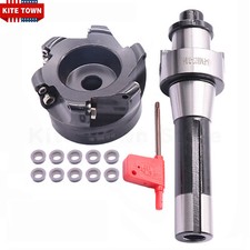 R8 FMB27 Arbor EMR 5R80-27-6T Face End Mill Shell Cutter + 10*RPMW1003 Inserts