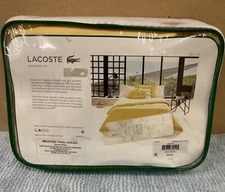 Lacoste Brushed Twill Cotton Lemon Drop Twin Duvet Cover Set MRP $235. Other @