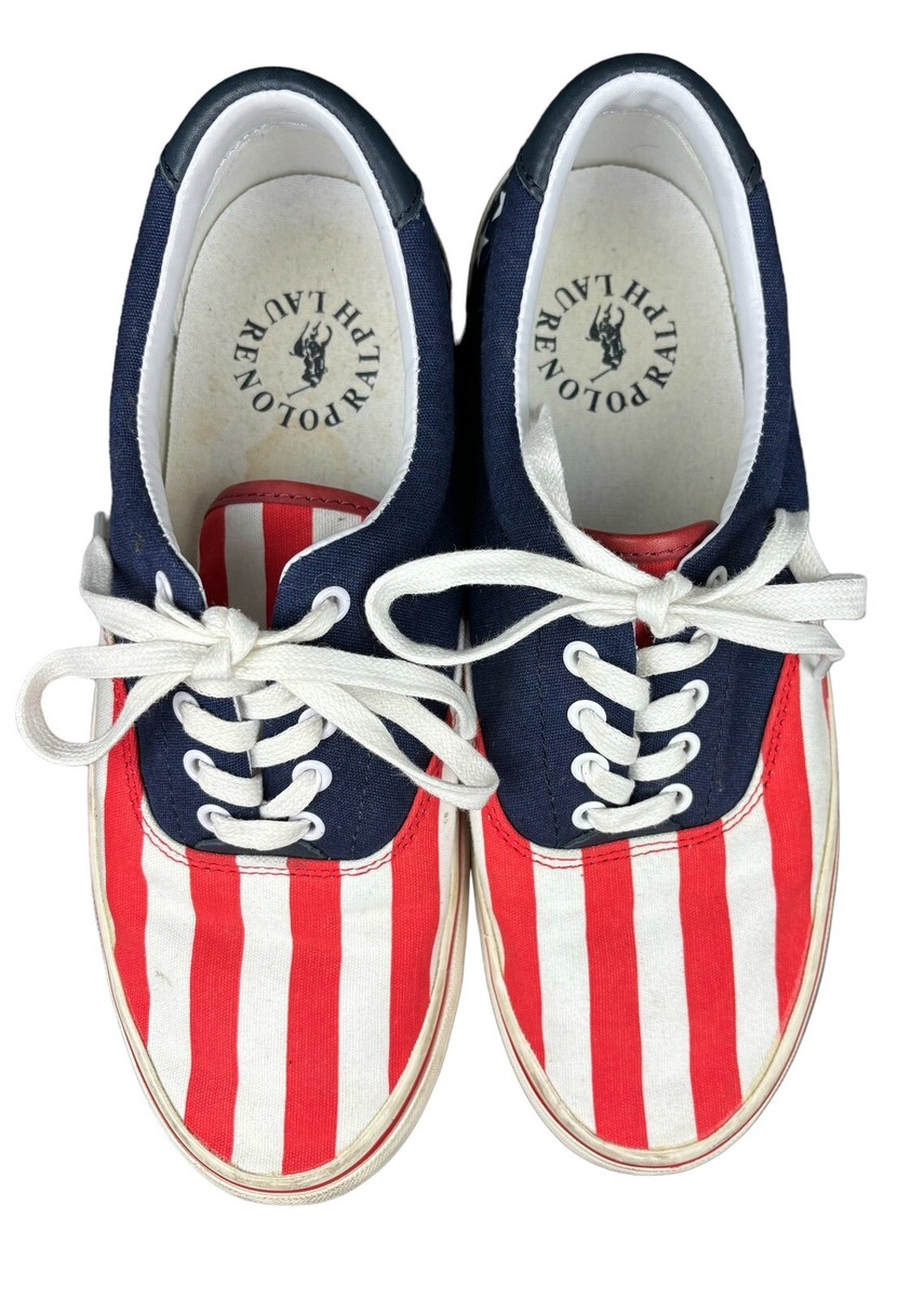 Polo Ralph Lauren Mens Khahki Thornton Canvas Low-top Sneaker Size