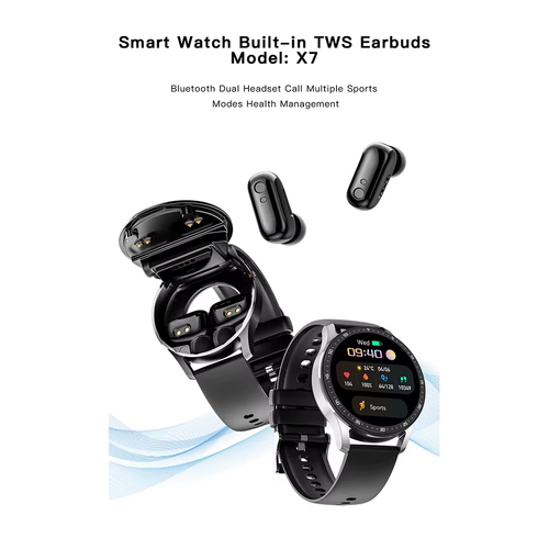 GEJIAN X10 Headset Smart Watch TWS Two in One Wireless Bluetooth Dual Headset - 第 4/12 張圖片