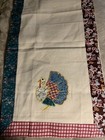 Thanksgiving Embroidered Patchwork Turkey Table Runner 14”x 54”