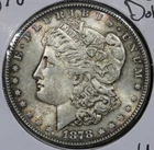 1878-S Morgan Silver Dollar $1 BU - Uncirculated with Nice Toning