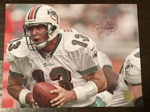 Dan Marino Autographed Dolphins Signed 8x10 Photo,  COA . HOF