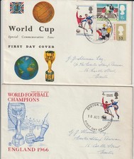 WORLD CUP + WINNERS - 1966 PAIR FIRST DAY COVERS