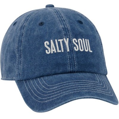 Primitives by Kathy Denim Salty Soul Baseball Cap Beach House Coastal Unisex