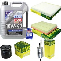 Mann Inspektionspaket 5L Liqui Moly 10W-40 FüR Opel Zafira A 1.8 16V 2.0