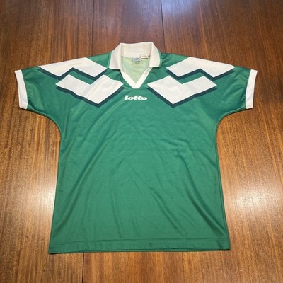 Lotto Template Kit XXL Green Polyester Vintage 90s Football Shirt