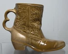 VTG 7” FRANKOMA  Cowboy Boot Wall Pocket  Ceramic Pottery 133