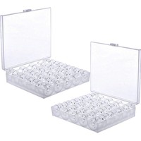 NäHmaschine Spulen Kunststoff Unterfadenspulen Transparent Box Mit 50 StüCk