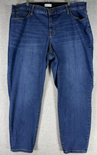 Ava  Viv Jeans Women's Plus 24W High Rise Skinny Whiskered Denim Stretch PreOwn
