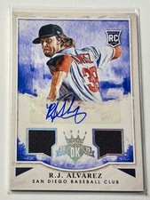 2015 Panini Diamond Kings Silver Signatures  /299 RJ Alvarez #176 Rookie Auto
