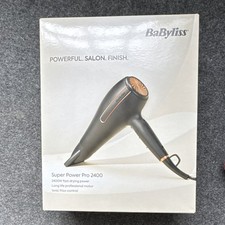 BaByliss Super Power Pro 2400 Hair Dryer Ionic Cool Shot 2400W Black/Rose 5240U