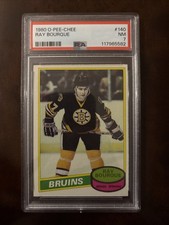 1980-81 OPC O PEE CHEE NHL #140 RAY BOURQUE RC ROOKIE  HOF PSA 7 NM 
