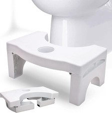 Foldable Toilet Potty Stool Adults 7" Heavy Duty Portable Squatting Poop Foot