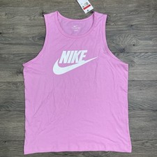 Nike Tank Top Size Large Mens Pink Sportswear Futura Icon Sleeveless
