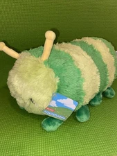 Squishable Plush Caterpillar Green Yellow Soft 12” W/ Tag