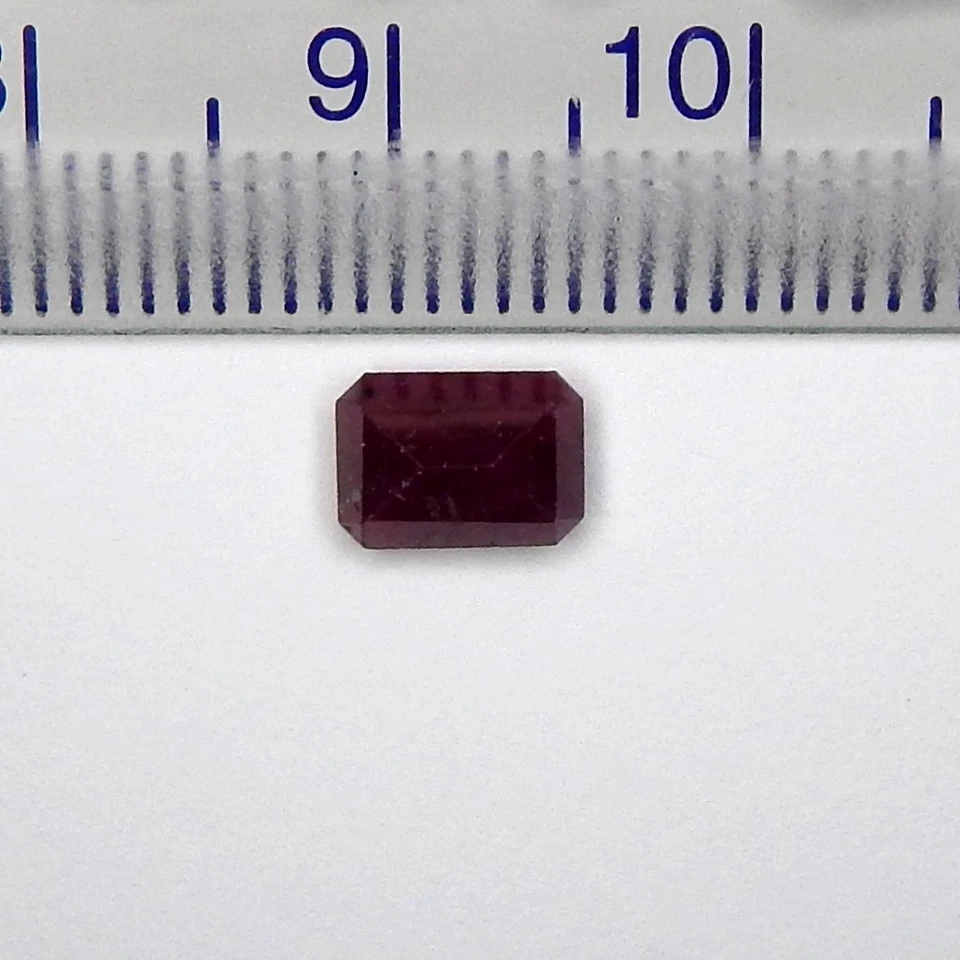 1.4ct Unheated Burmese Red Ruby Translucent Natural Earth Mined Emerald Cut - Image 4 of 4