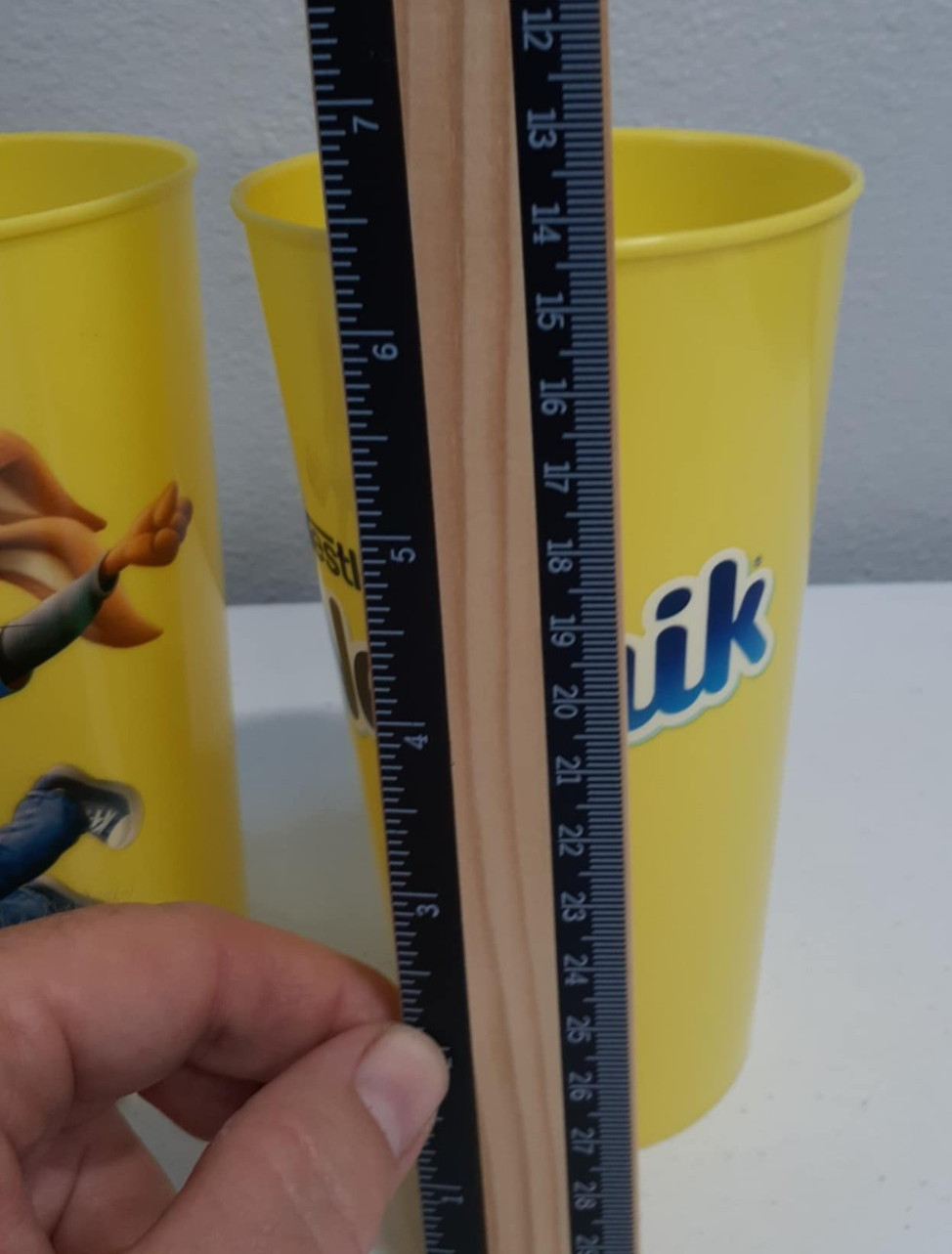 Nestle Nesquik Yellow Tumbler Set of 2 with Stainless Spoons Rabbit Print