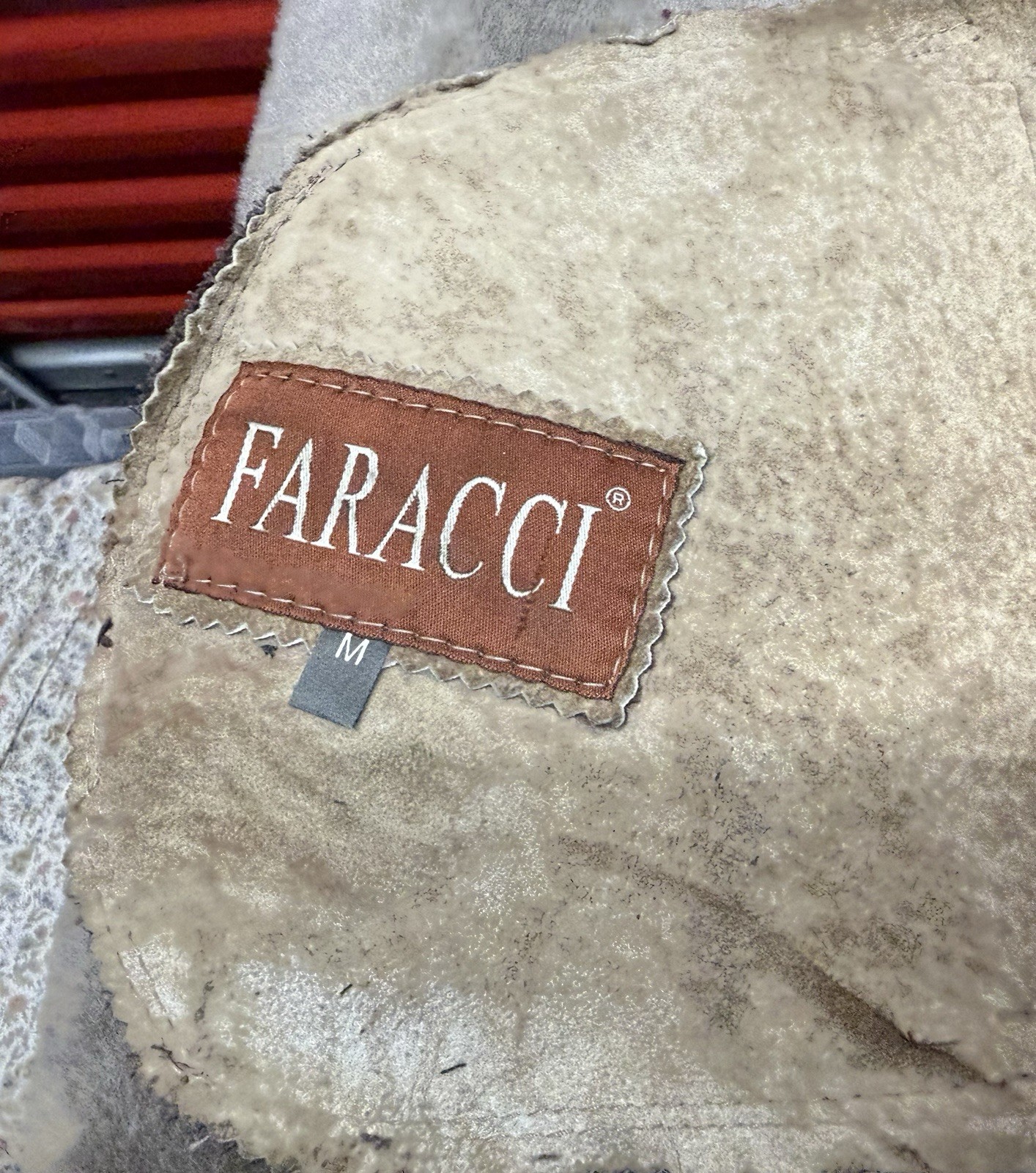 Faracci Shearling Coat Brown Suede Sheepskin Fur … - image 15