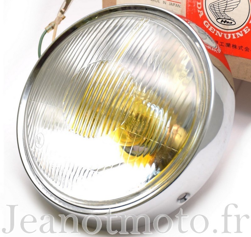 Phare original Honda CB 350 Twin en verre minéral authentique 1972