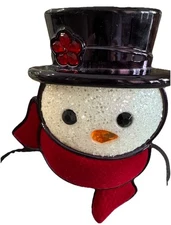 Bath & Body Works SNOWMAN Wallflower Diffuser Plug Nightlight Winter Top Hat 