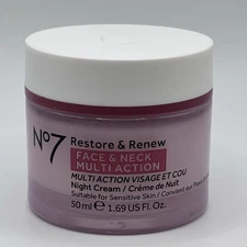 No7 Restore & Renew Multi Action Night Cream - 1.69 oz New No Box