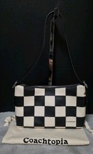Coach Coachtopia Alter/Ego BLACK / White  Slouchy Shoulder Upcrafted Leather Bag