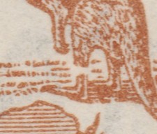 1923 THIRD WATERMARK 6d CHESTNUT KANGAROO "BROKEN LEG" BW 21 (3)D $500.00 "MUH"