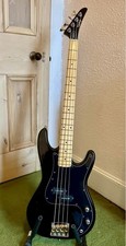 1990 Epiphone Accu-bass Bass Guitar with Hard Case Excellent Condition