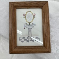 Marty Sue Framed Art Print Good Morning Brown Good Bathroom Vanity Illustration