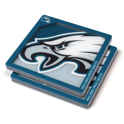 Philadelphia Eagles NFL YouTheFan Untersetzer 3D Logo 2er Set Football Fanshop