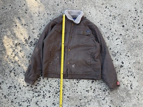 Bass Creek Distressed Detroit canvas workwear jacket Sherpa lined Xl image 5