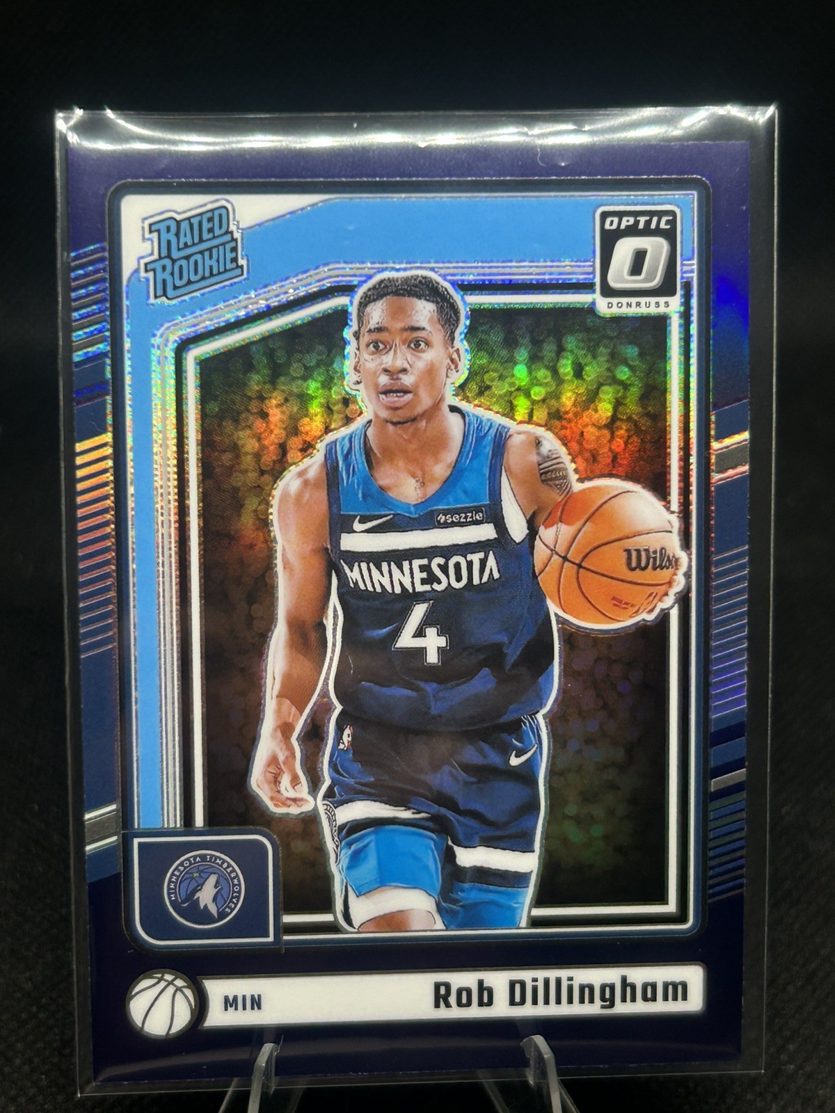 2024-25 Panini Donruss Optic Rated Rookie Rob Dillingham #259 Purple Prizm (RC)
