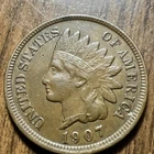 1907 Indian Head Cent Penny  Nice Details “Actual Coin Pictured" FINN