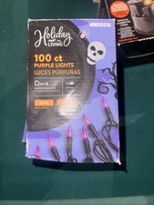 Holiday Halloween Orange Lights 100 ct Indoor Outdoor Lights - New