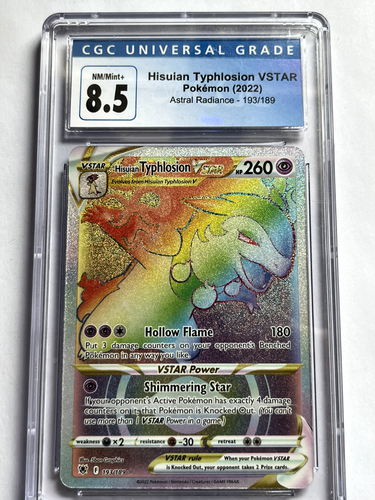 CGC 8.5 Hisuian Typhlosion VSTAR (Secret) 193/189 Swsh10: Astral Radiance Holo - Picture 1 of 3
