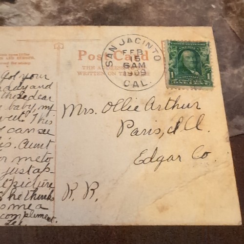 1909 Benjamin Franklin One Cent Stamped Post Card - Picture 4 of 8
