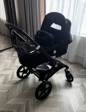 Bugaboo Lynx Newborn Travel System Black - Carrycot, Turtle Car Seat & Adapter
