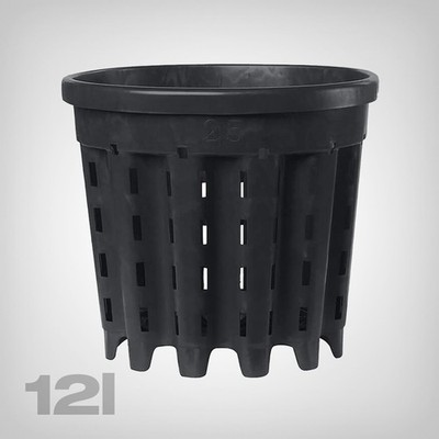 Ercole Pflanzf 12L rund - Anti-Ringwurzel, Netzboden & Drainage
